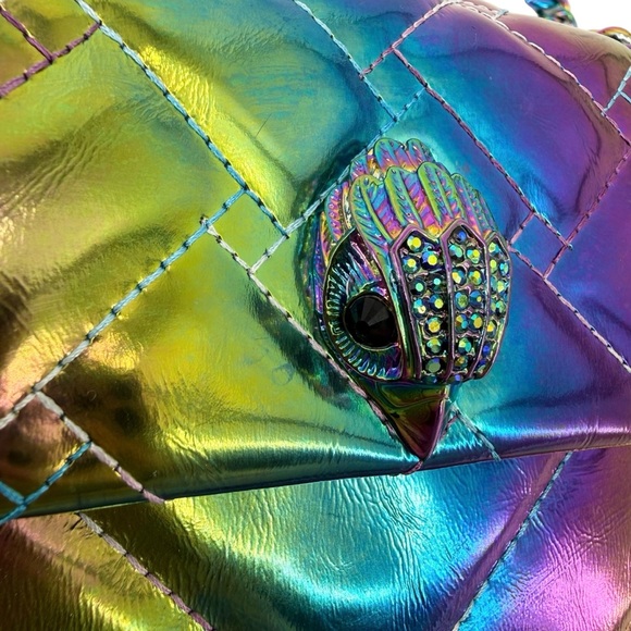 Kurt Geiger Kensington Rainbow Quilted Leather Eagle Chain Shoulder Bag Designer - Picture 11 of 16